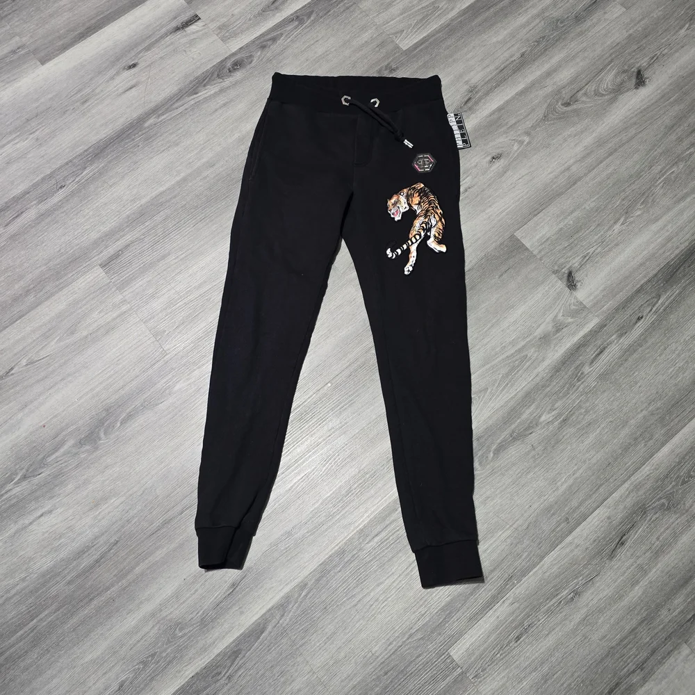 Philipp Plein Black Joggers with Red and White Accents - Picture 2 of 7